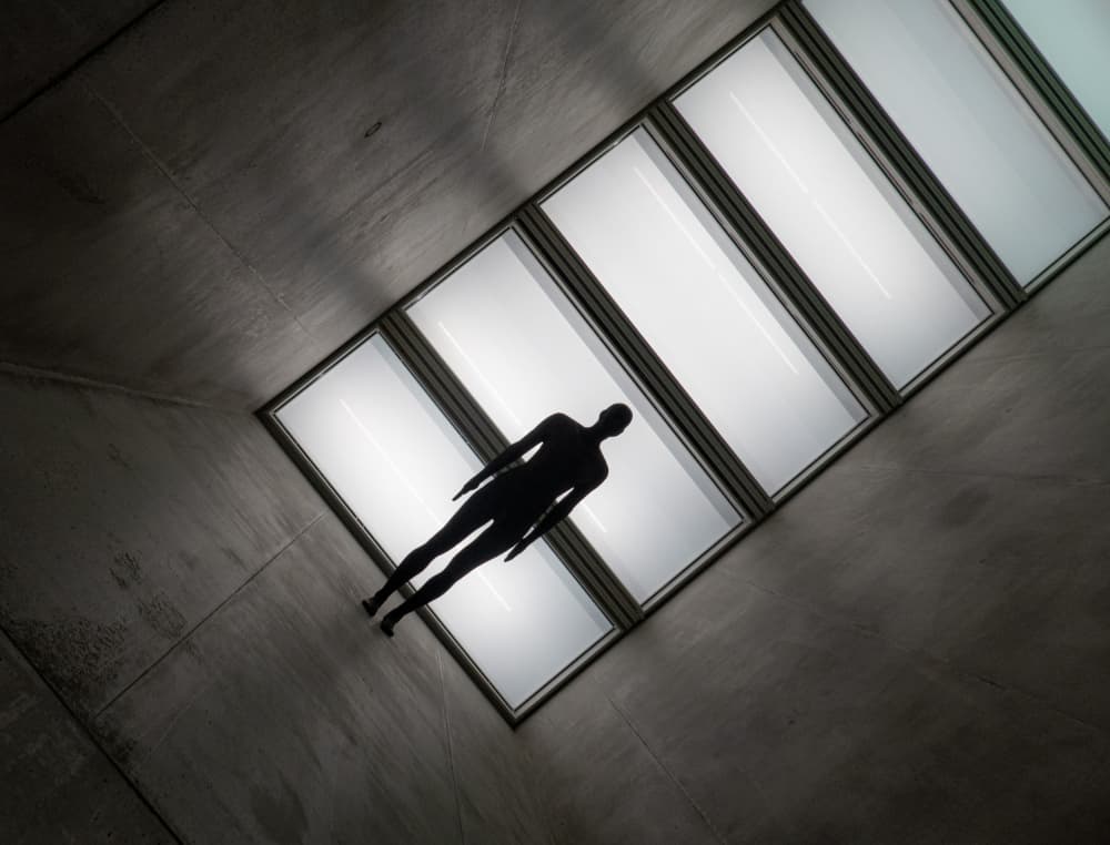 Floating Human Silhouette by Stephan Rückert — canvas wall art