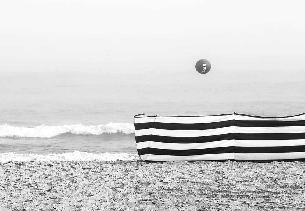 Beach Ball and Stripes by Anna Niemiec — canvas wall art