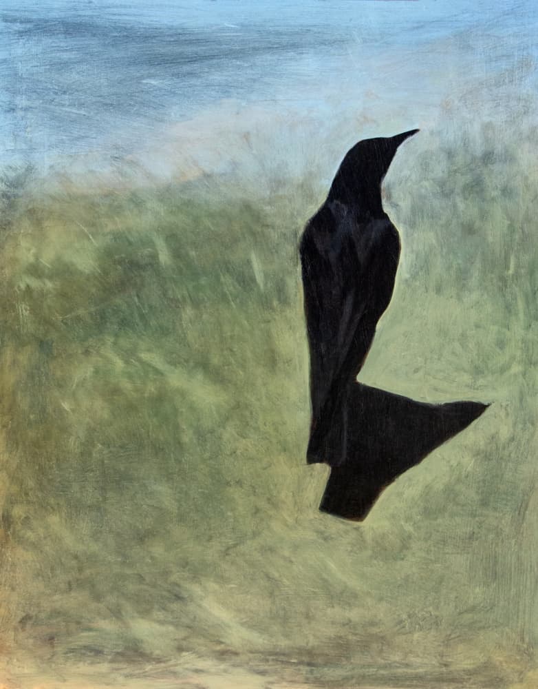 Lone Bird Silhouette by Claire Lerner — canvas wall art