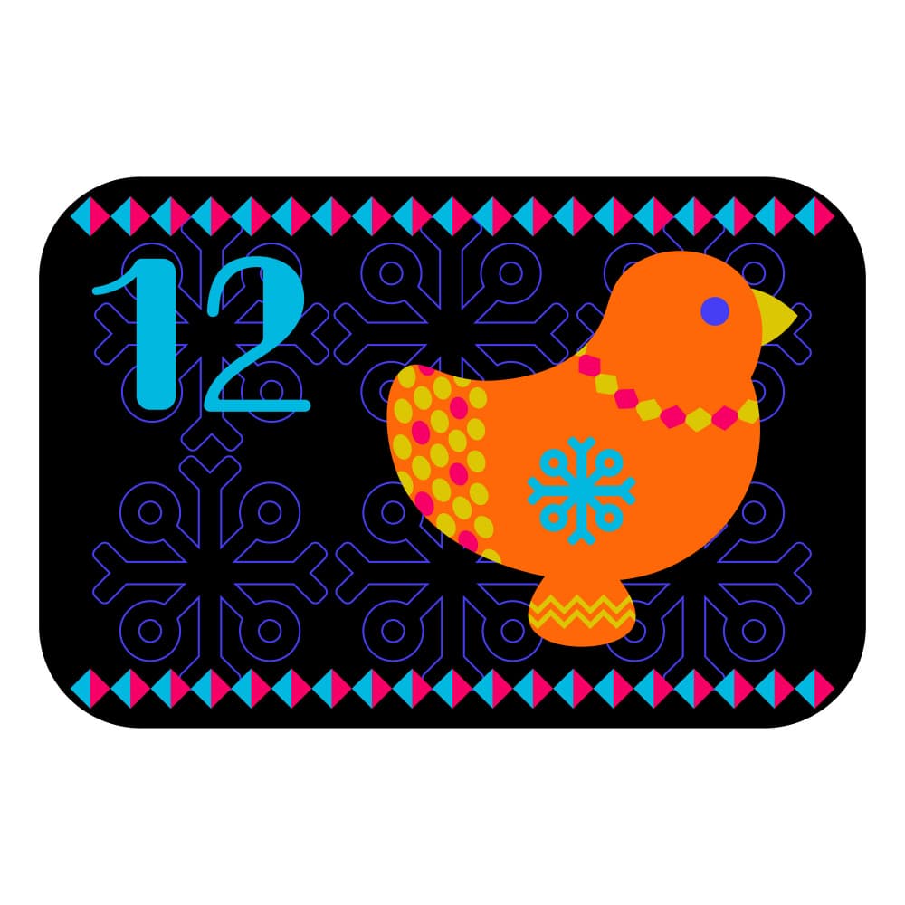 Festive Bird Twelve by Marika Barsrsind — canvas wall art