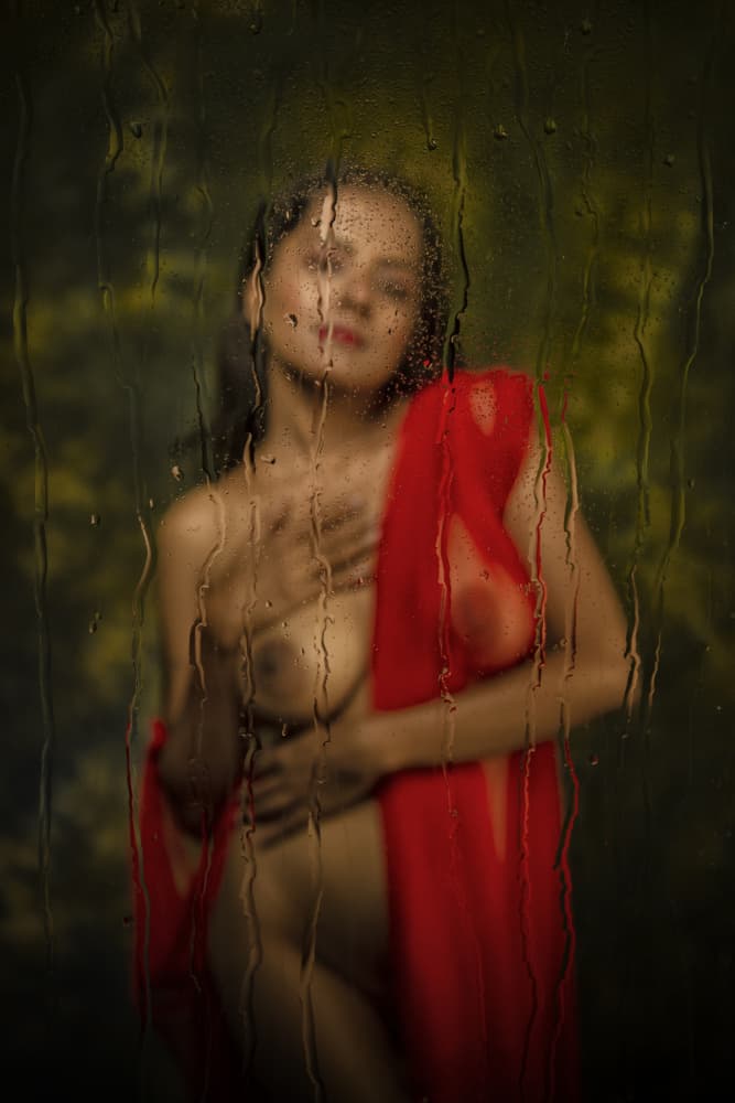 Wet Glass Woman by PARTHA BHATTACHARYYA — canvas wall art