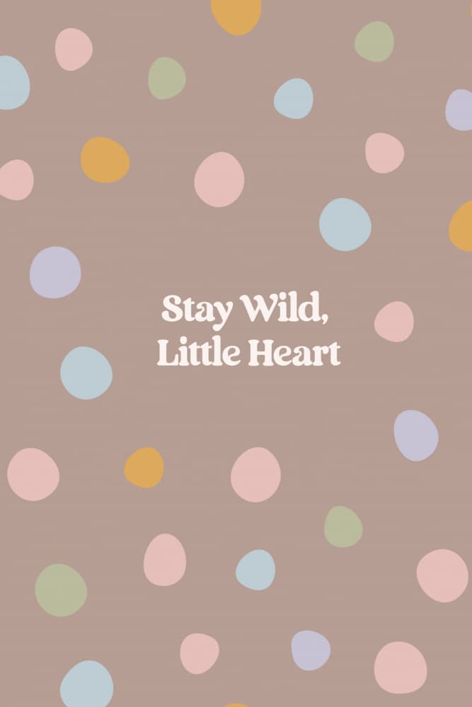 Polka Dot Wild Heart by Treechild — canvas wall art