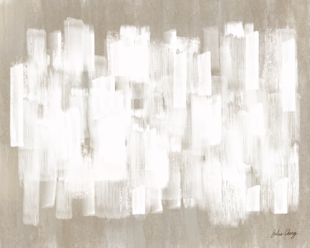 White On Beige Abstrct
