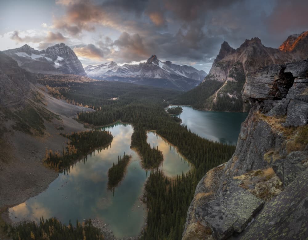 Dramatic Mountain Lakes by Evgeny Chertov — canvas wall art