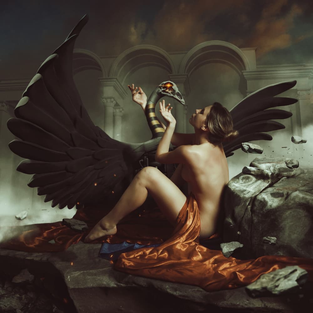 Ancient Fantasy Encounter by igor_voloshin — canvas wall art