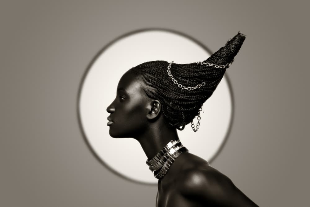 Regal Braided Profile by Giorgia Corniola — canvas wall art