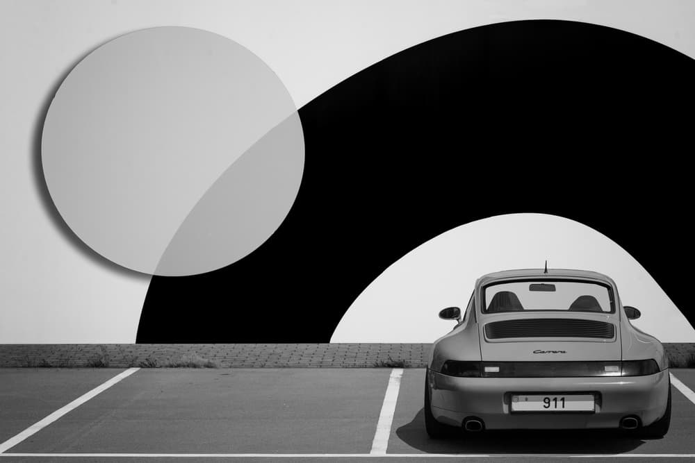 Classic Car Graphic Contrast by Luc Vangindertael (laGrange) — canvas wall art
