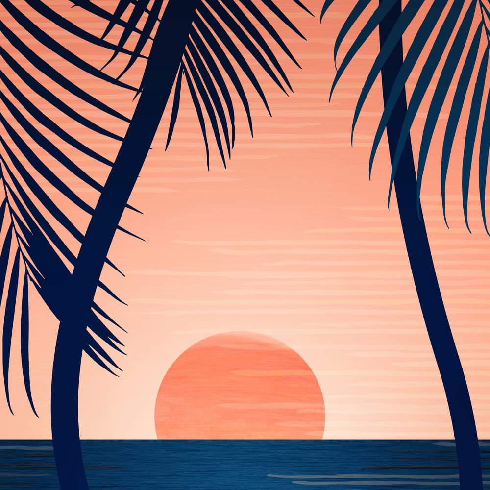 Sunset Beach Sq by Kristian Gallagher — canvas wall art