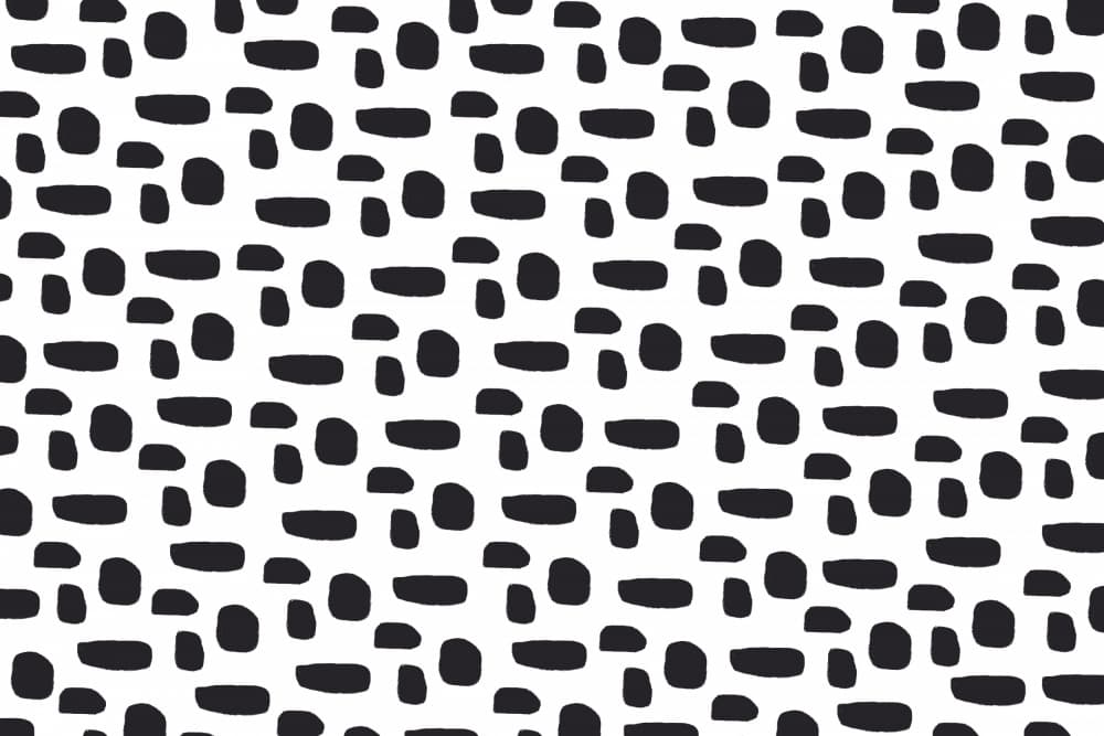 Black And White Dot Pattern by uplusmestudio — canvas wall art