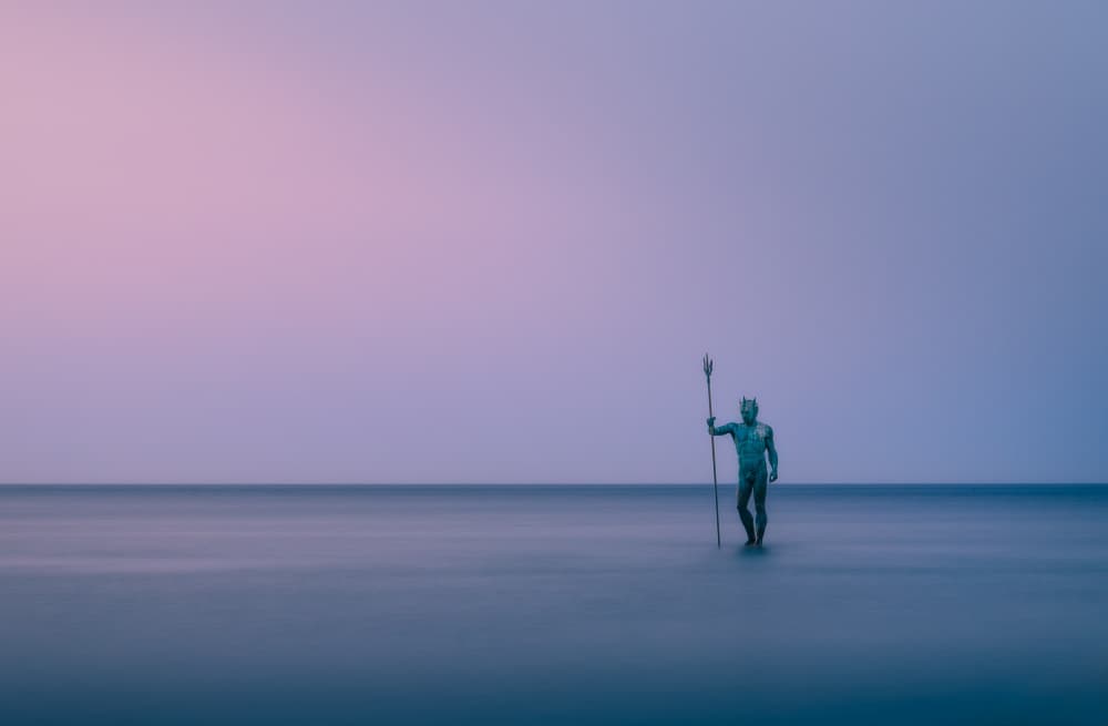 Ethereal Ocean Statue by Carlos Hernandez Martinez — canvas wall art