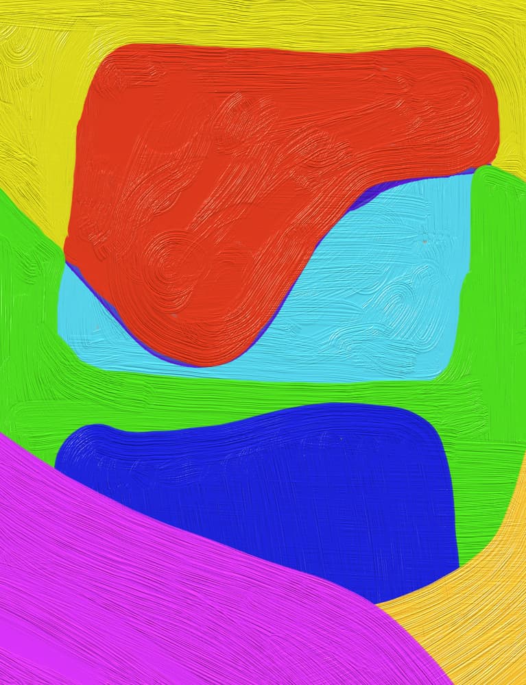 Vibrant Abstract Shapes by Aylin Demir — canvas wall art
