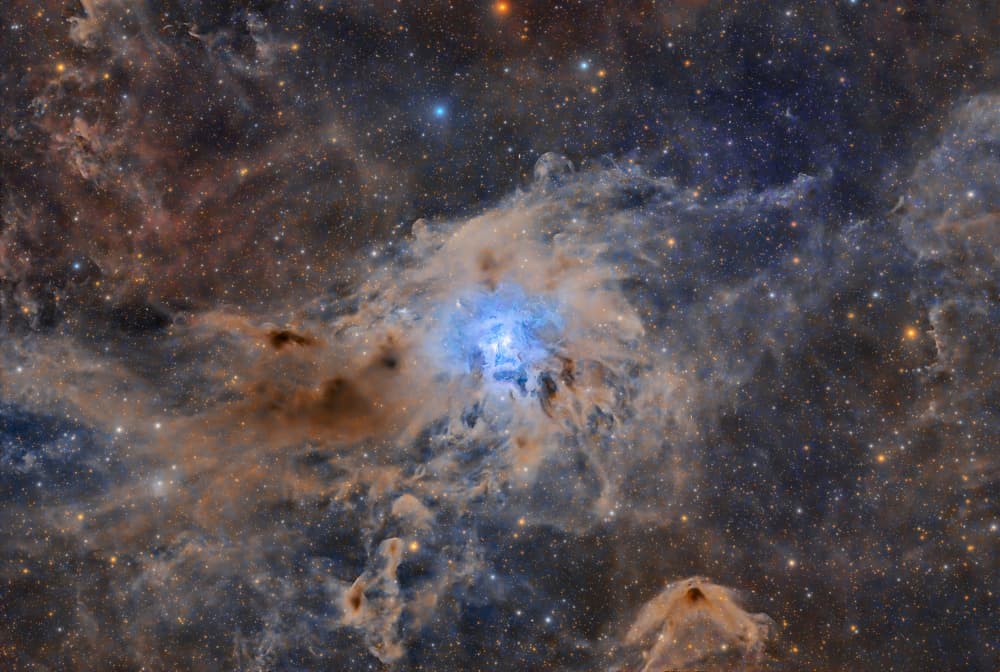 Glowing Stellar Nursery by Rosa María Rodríguez — canvas wall art