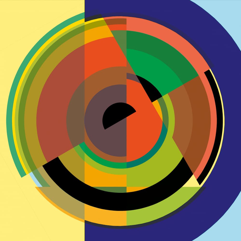 Vibrant Concentric Circles by Rafa Mateo — canvas wall art