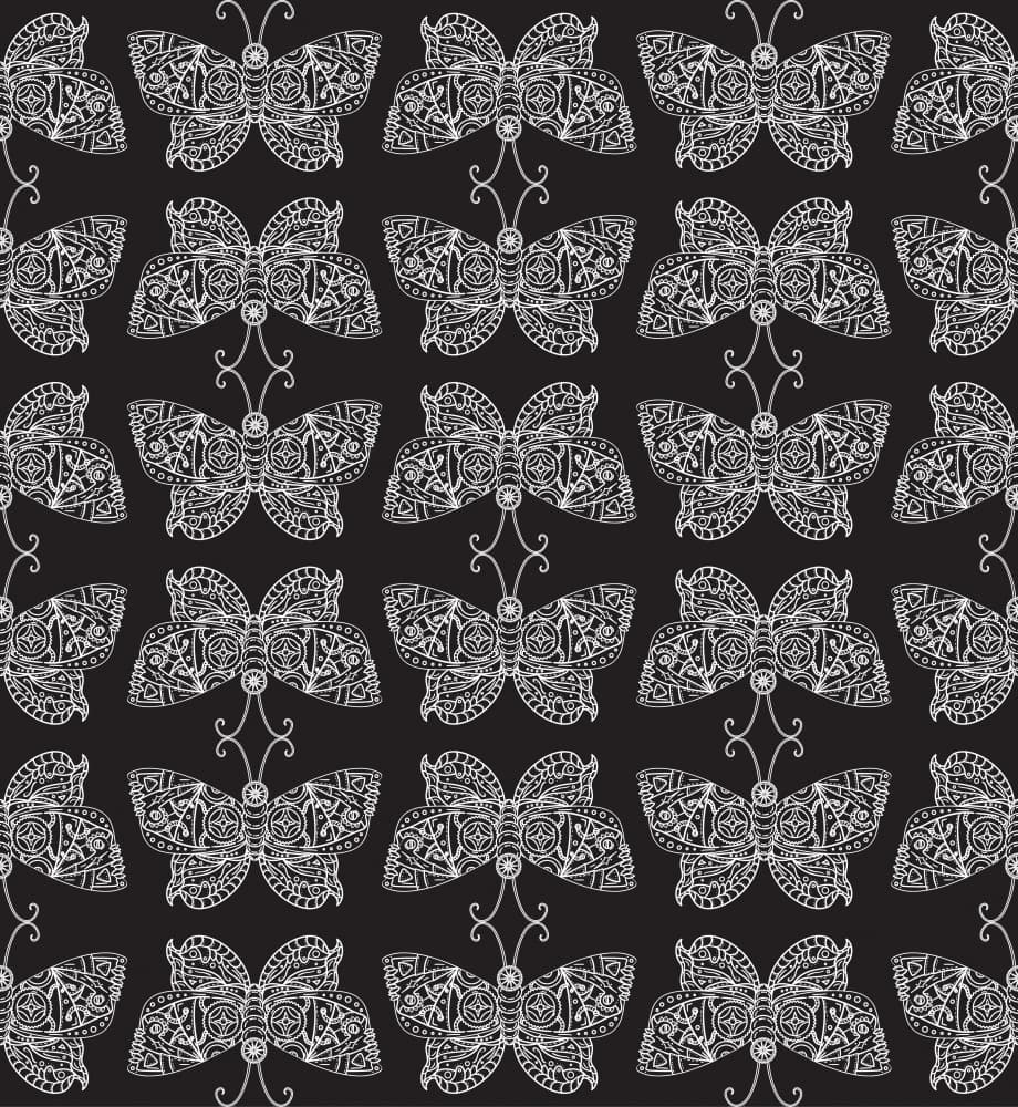 Ornate Butterfly Pattern by Marika Barsrsind — canvas wall art