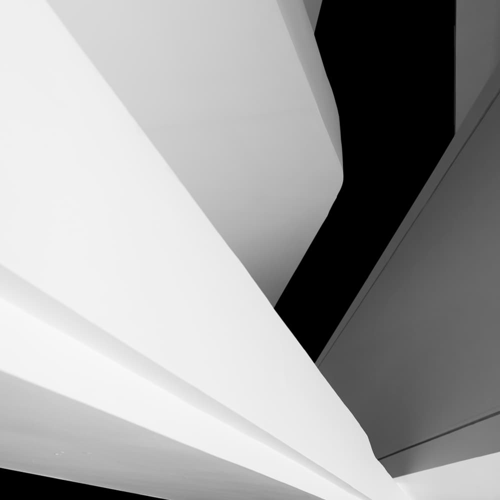 Modern Architectural Contrast by Mozart Chan — canvas wall art
