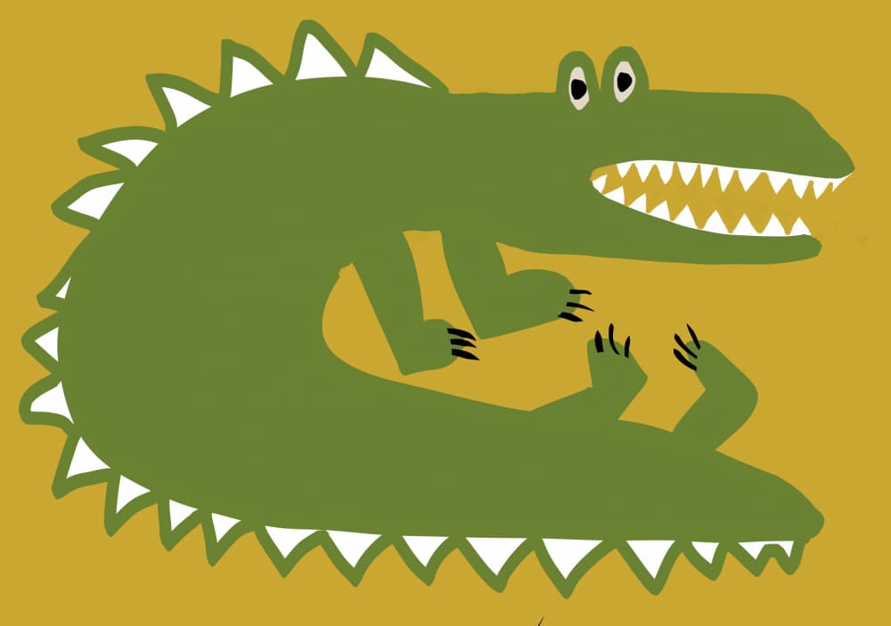 Playful Green Alligator