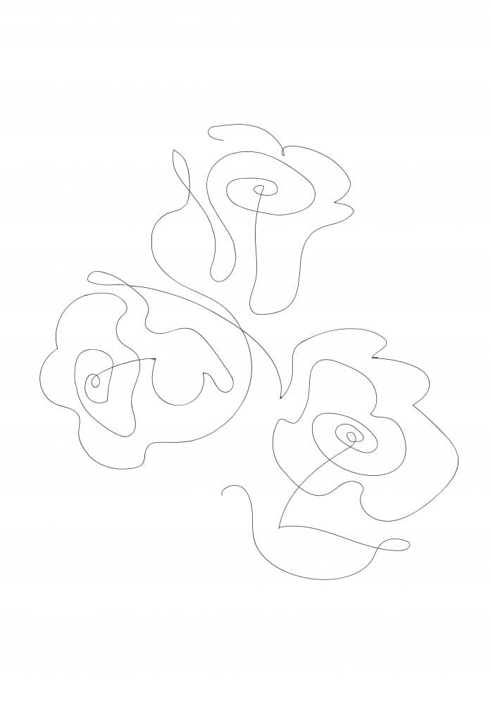 Modern Floral Line Art by Pictufy Studio II — canvas wall art