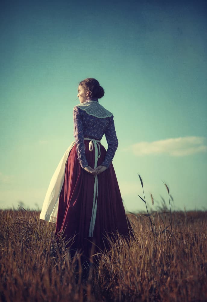 Woman in Golden Field by Magdalena Russocka — canvas wall art