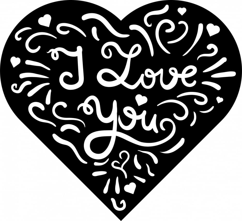 I Love You Heart by Marika Barsrsind — canvas wall art