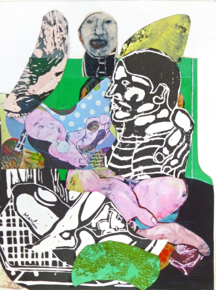 Surreal Figures Collage by Pascal Marlin — canvas wall art