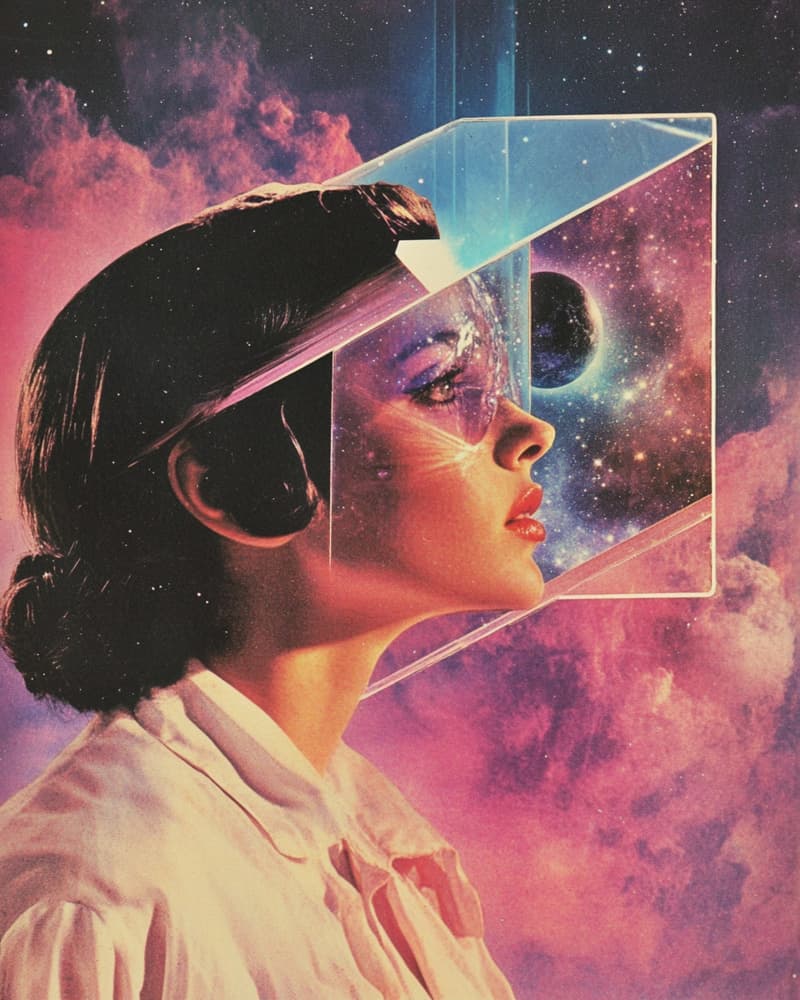 Surreal Cosmic Gaze by Samantha Hearn — canvas wall art