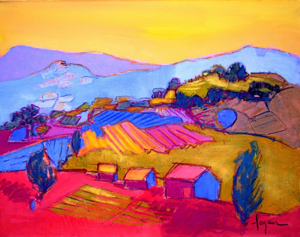 Pastel Hillside View by Dorothy Fagan — canvas wall art