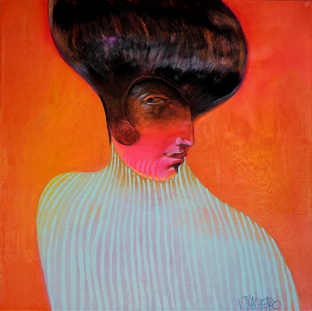 Elegant Modern Portrait by Victor Tkachenko — canvas wall art