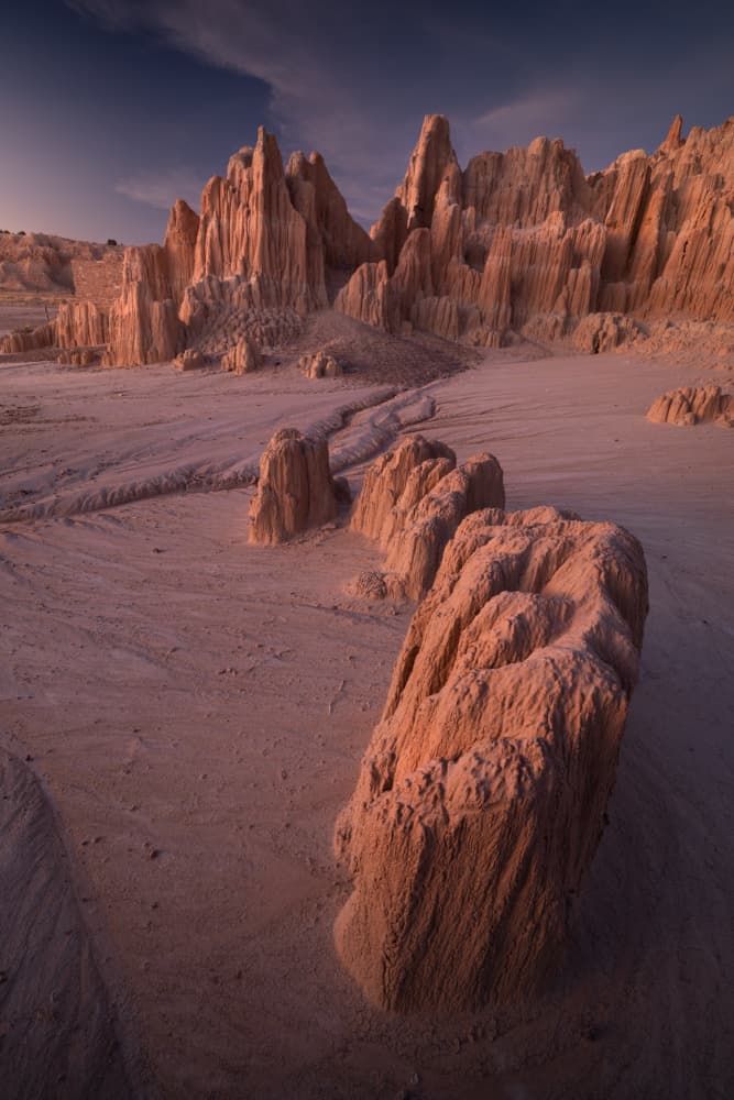 Golden Desert Spires by Karol Nienartowicz — canvas wall art