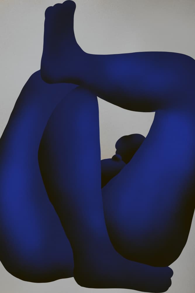 Deep Blue Embrace by Little Dean — canvas wall art