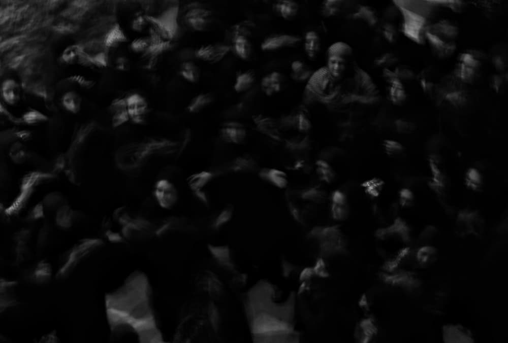 Somber Human Gathering by Hammad — canvas wall art
