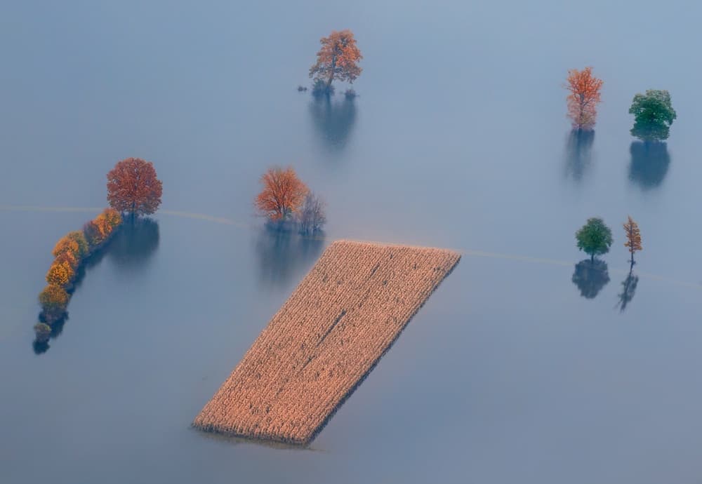 Flooded Autumn Landscape by Jure Kravanja — canvas wall art