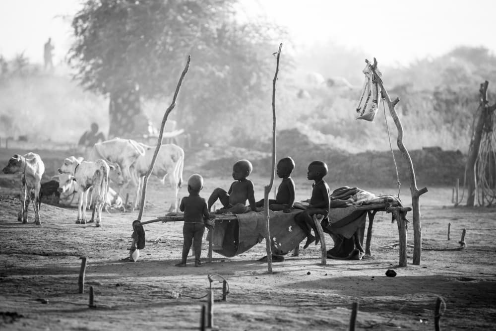 African Village Children by Svetlin Yosifov — canvas wall art