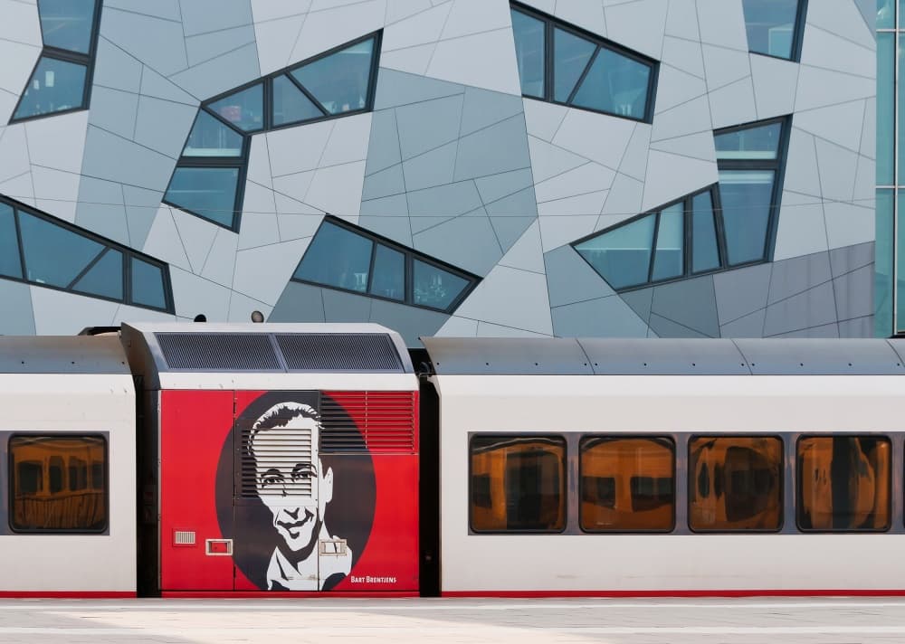 Modern Train Portrait by Henk van Maastricht — canvas wall art