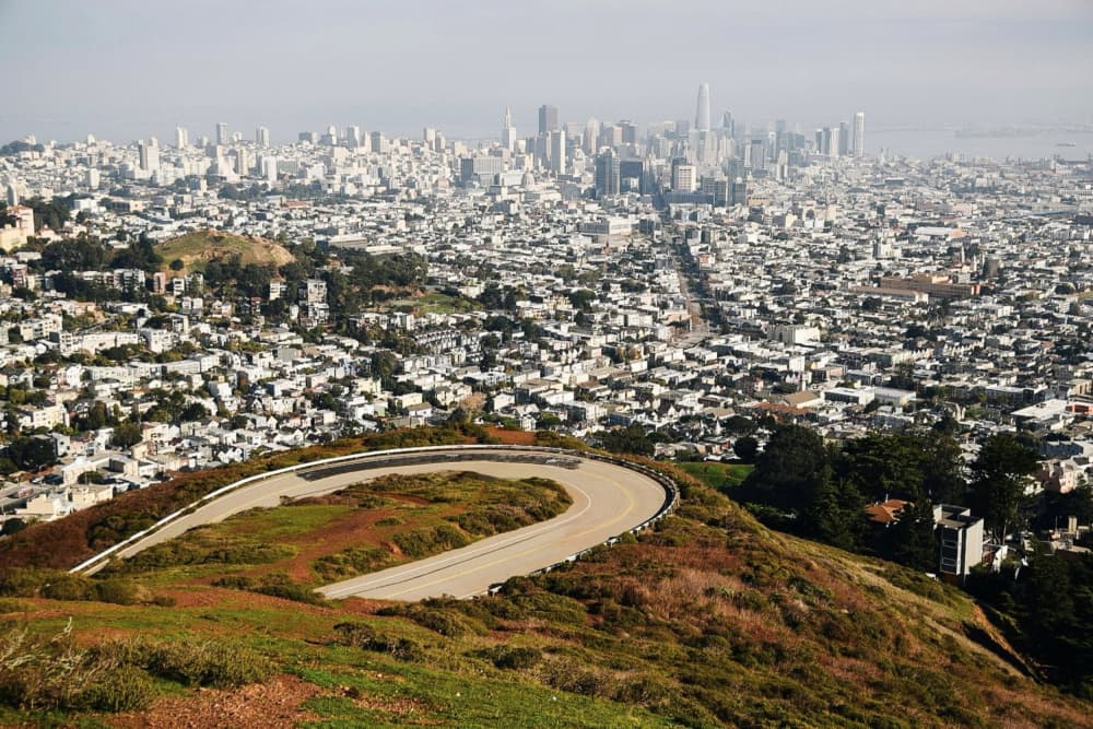 San Francisco Hillside View by Del Mundo Imagery — canvas wall art