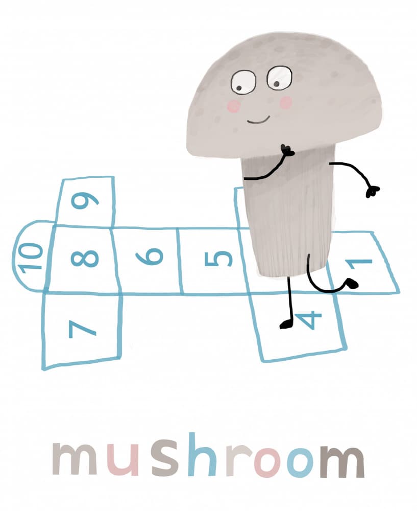 Hopscotch Mushroom by Carla Daly — canvas wall art