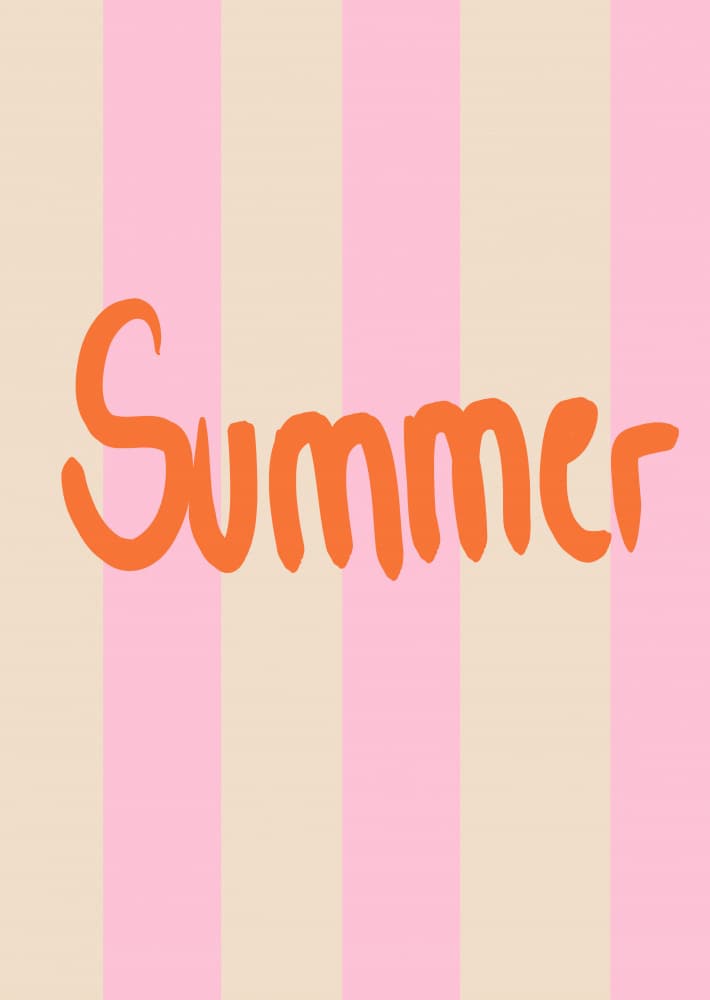 Happy Summer Stripes by Ute Arnold — canvas wall art