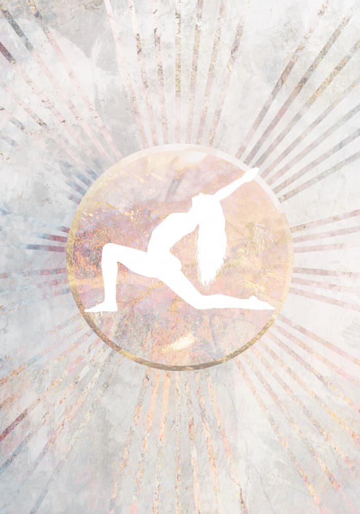 Meditative Yoga Glow by Sarah Manovski — canvas wall art