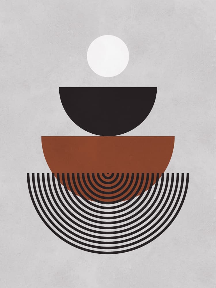 Stacked Geometric Shapes by Vitor Costa — canvas wall art