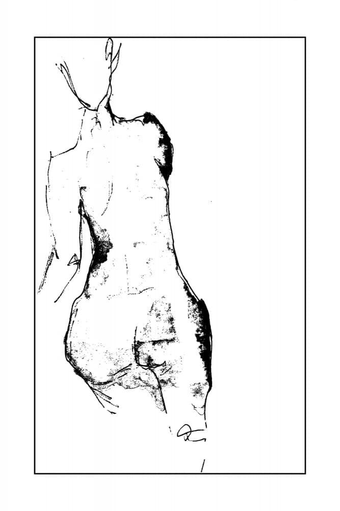 Sensual Female Form by Anja Runfors Essén — canvas wall art
