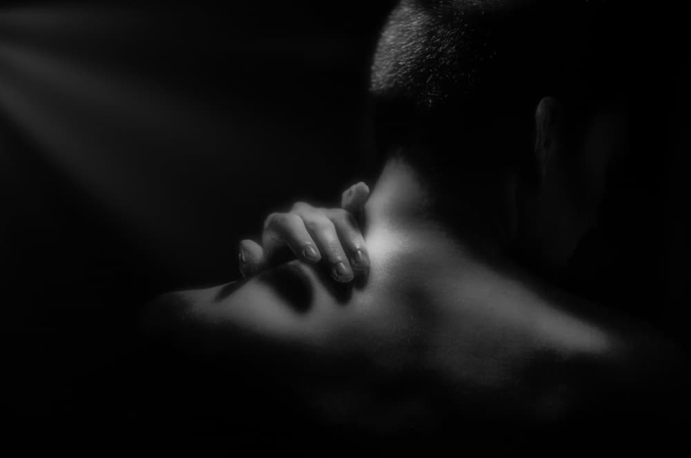 Shadowed Hand On Shoulder by Steve Hermann — canvas wall art