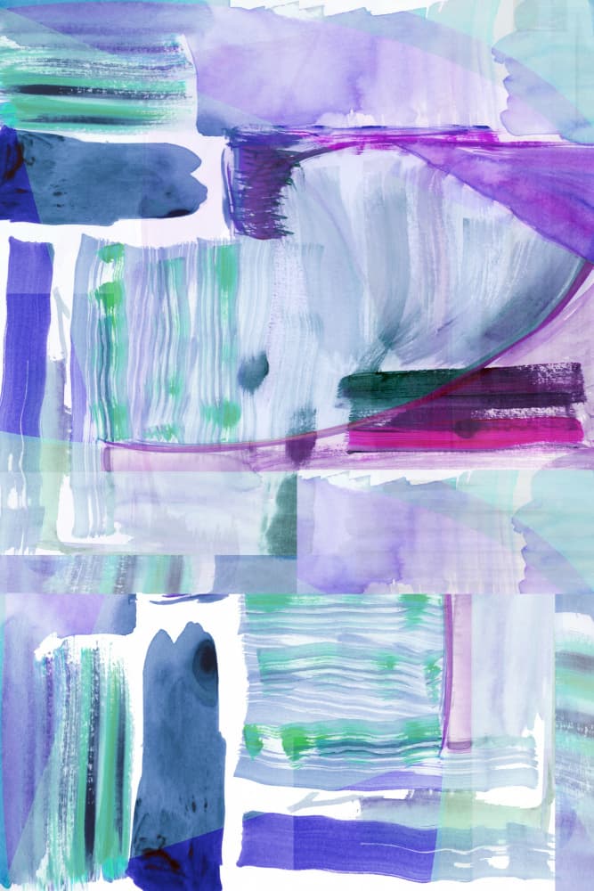 Vibrant Watercolor Layers by cartissi — canvas wall art