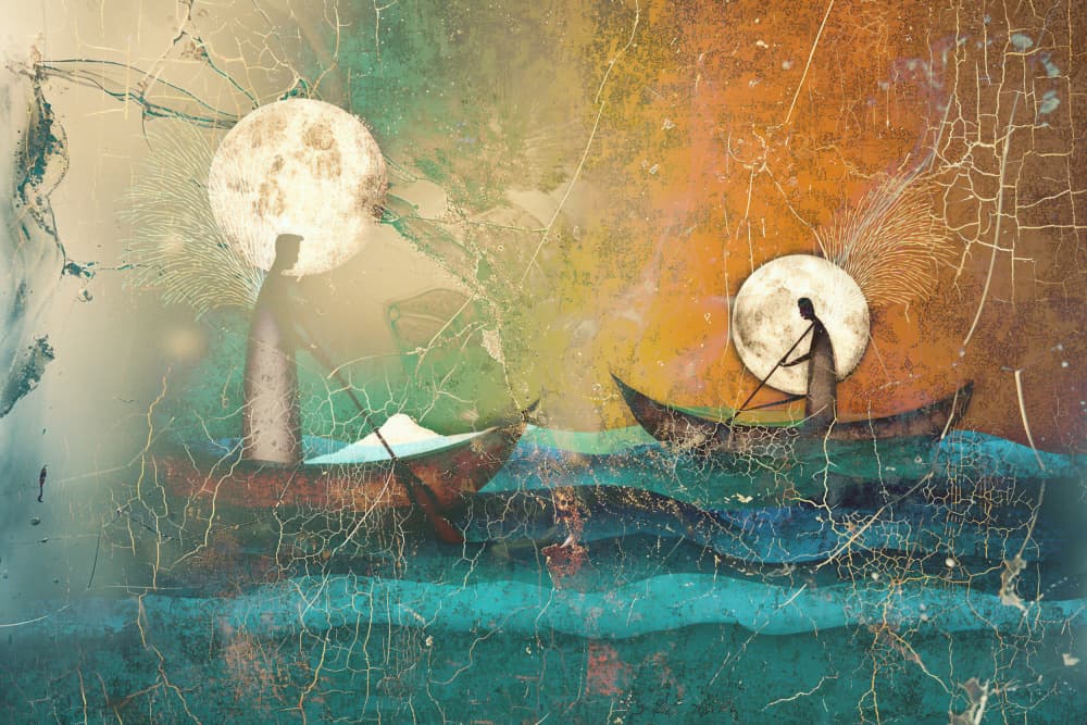African Art Vintage Illustration 36 by Rafal Kulik — canvas wall art