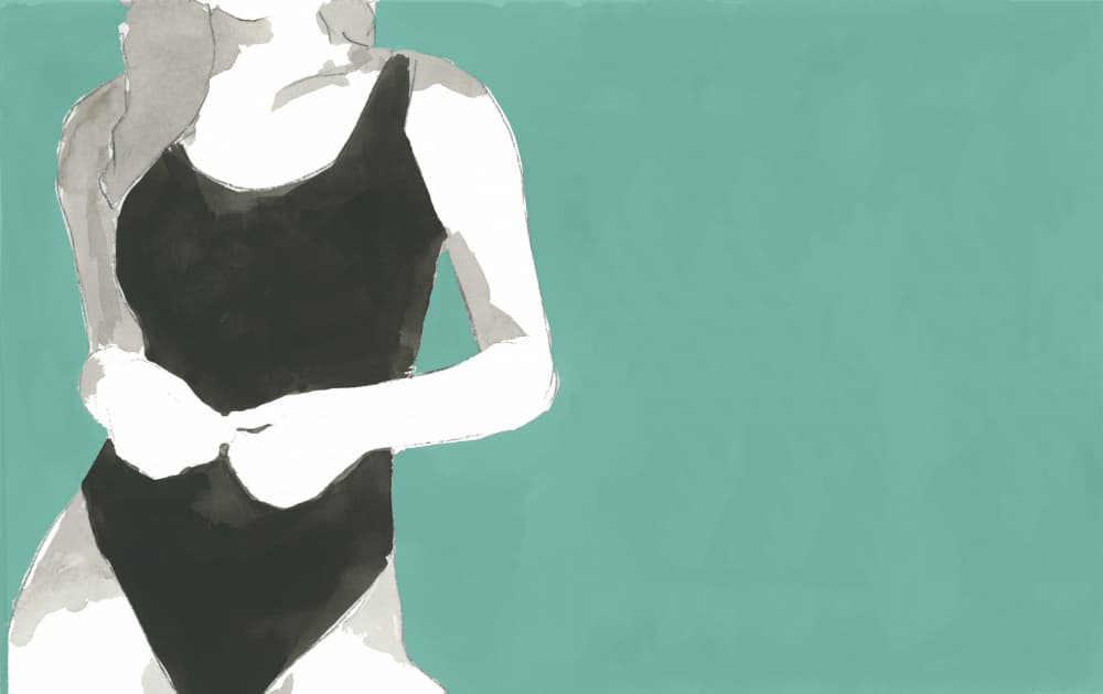 Minimal Swimsuit Figure by cartissi — canvas wall art