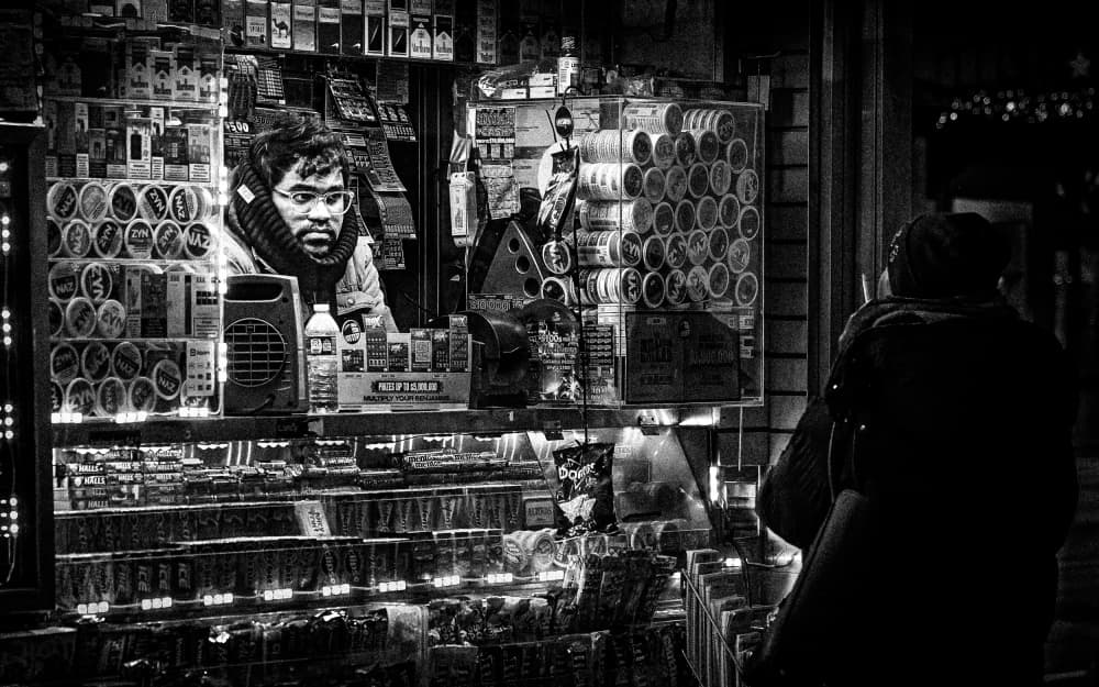 Street Vendor At Night by Kenneth-Wei Zeng — canvas wall art