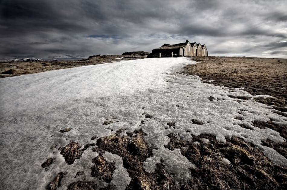 Stormy Winter Homestead by Bragi Ingibergsson - BRIN — canvas wall art
