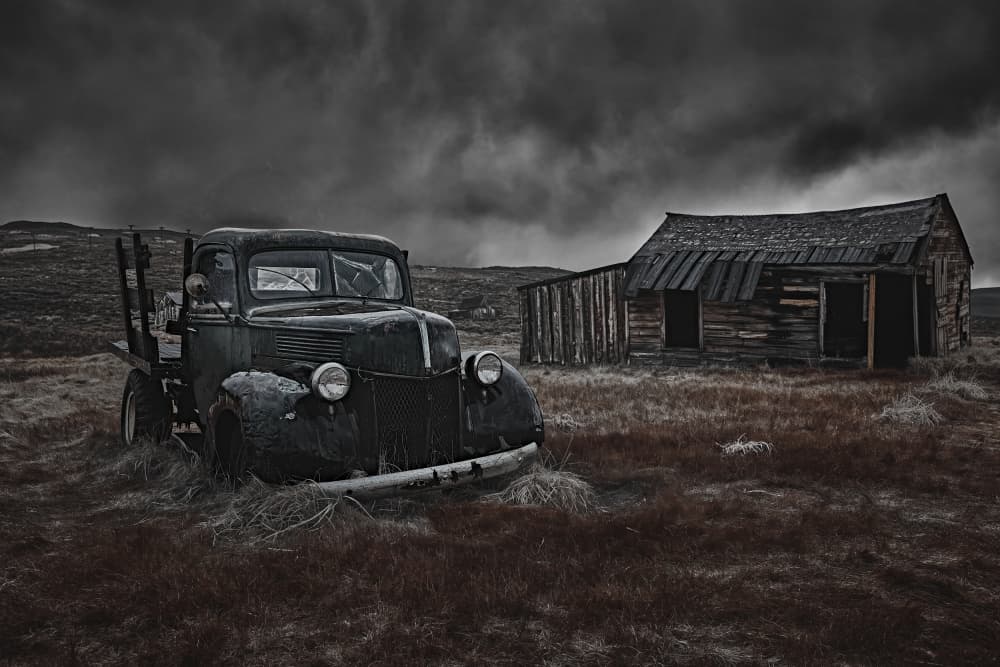 Abandoned Farm Truck by Peter Schade — canvas wall art