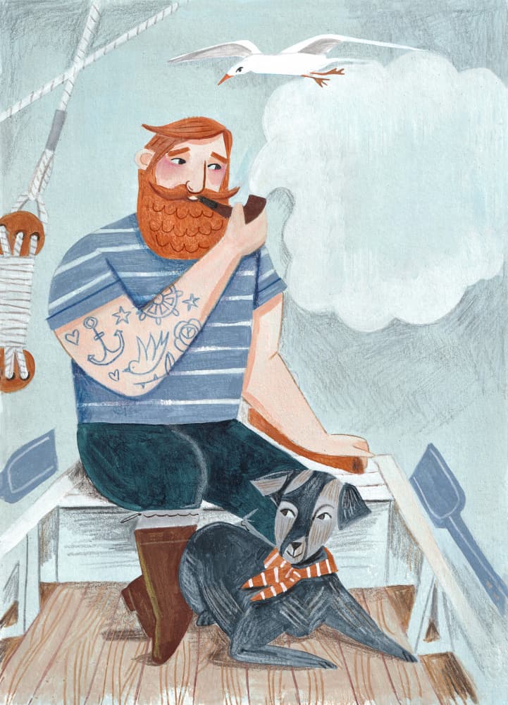 Skipper and Dog by Caroline Bonne Müller — canvas wall art