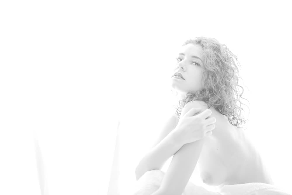 Sensual Curly Haired Portrait by Fabrizio Micheli — canvas wall art