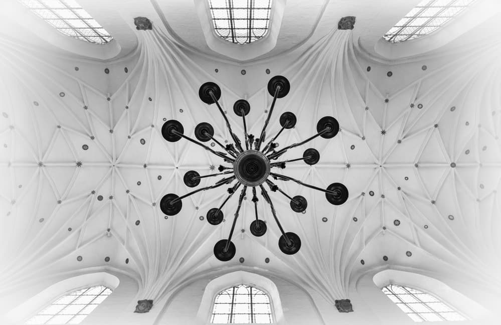 Ornate Church Chandelier by Peter Pfeiffer — canvas wall art