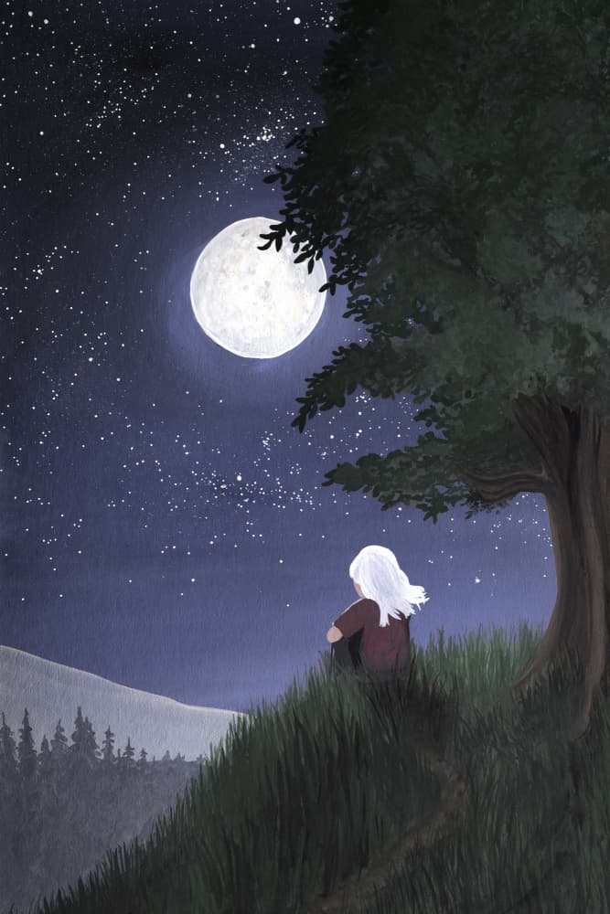 Moonlit Night Gaze by EMELIEmaria — canvas wall art